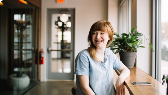 young woman smiling